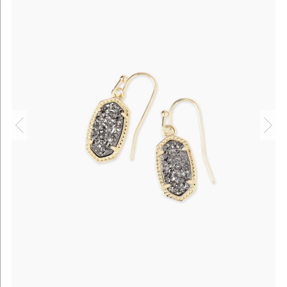 Kendra Scott Lee Drop- platinum drusy